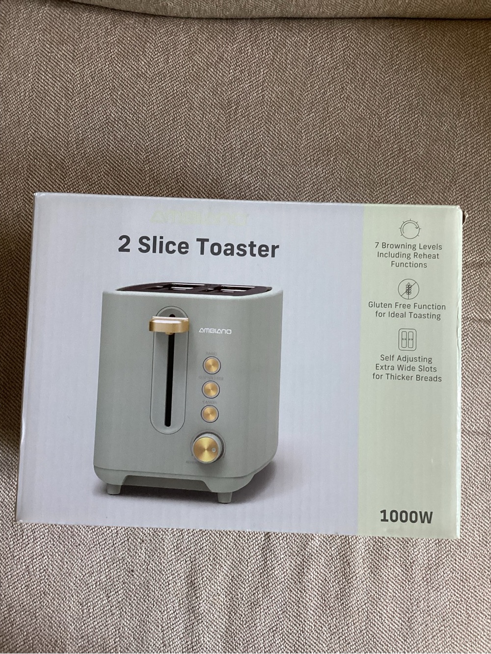 NIB Toaster - Never Used in Sage Green / Grey Color